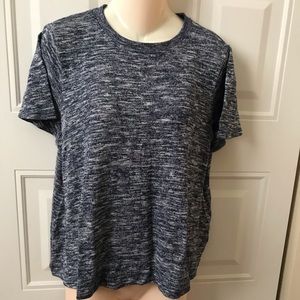 Blue And White Light Knit Shirt